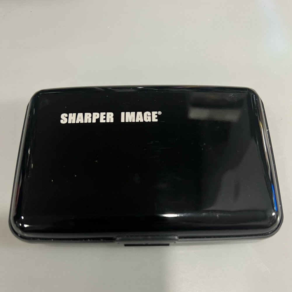 Sharper Image Glossy Black Card Case